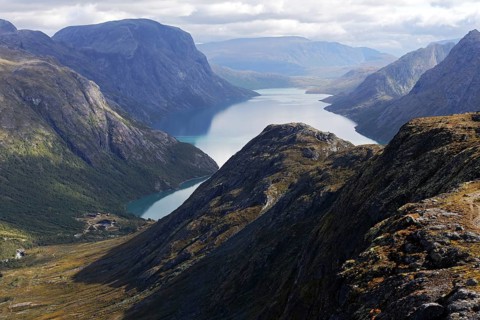 Memerubu, Lake Gjende, Jotunheimen, Norway, Europe