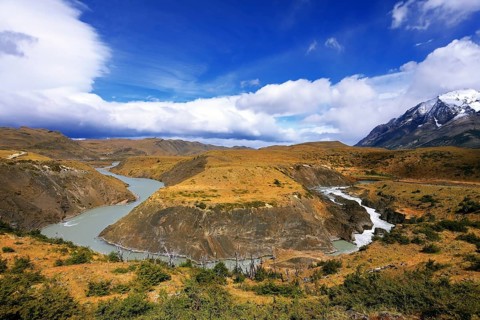 Horseshoe Paine. Epic grand landscape in the national park Torres del Paine, Patagonia, Chile.