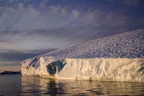 Greenland Ilulissat glaciers at fjord Disco Bay West Greenland