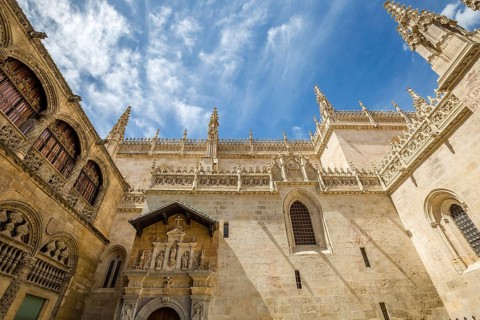 The famous Royal Chapel in Granada Cathedral in a sunny day, Granada town, Andalusia, Spain, Europe