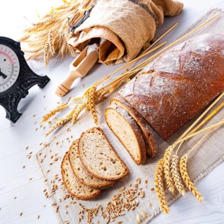 Delicious mixed rye bread, also known as grey bread