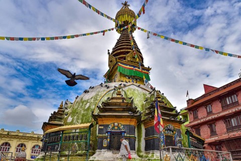 An old stupa in Kathmandu, Nepal, Asia