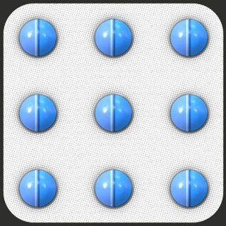 An illustration of nice small blue pills