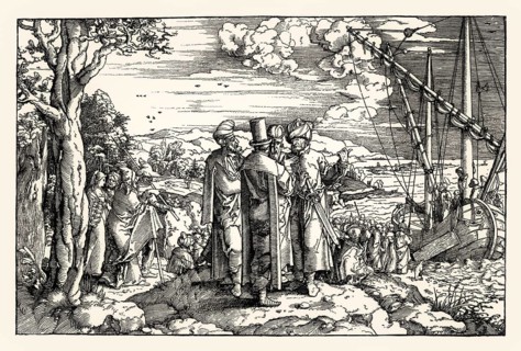 Christ's sermon on the ship, 16th century, by Jan Swart van Groningen, facsimile of the 19th