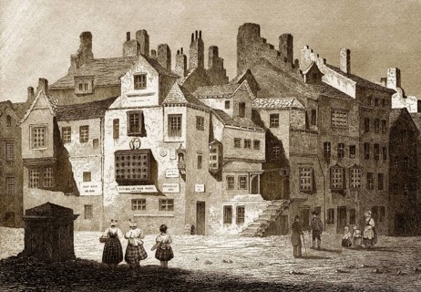 John Knox House, ein historisches Haus in Edinburgh, Schottland, 18.