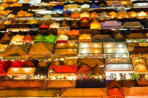 Talat lot Phi Ratchada (night market of Thailand, Bangkok). Shooting Location: Bangkok, Thailand,
