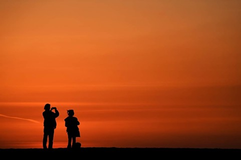Sunset at Venice Beach, Los Angeles, California, USA, North America