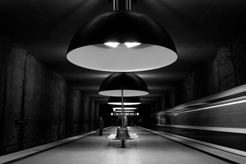 MUNICH, Germany, JANURAY 01, 2023, Scenic subway station Westfriedhof in Munich, Bavaria, Germany,