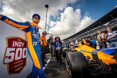 KYLE LARSON (17) of Elk Grove, California prepares to qualify for the 108th Running of the