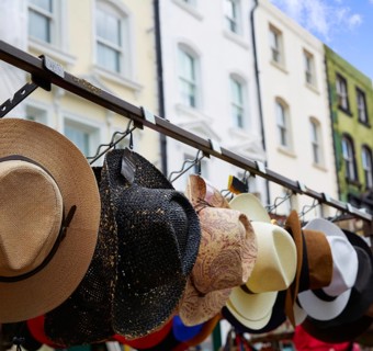 London Portobello road Market vintage hats in UK England