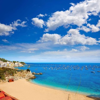 Calella de Parafrugell beach in Costa Brava of Girona at Catalonia Spain