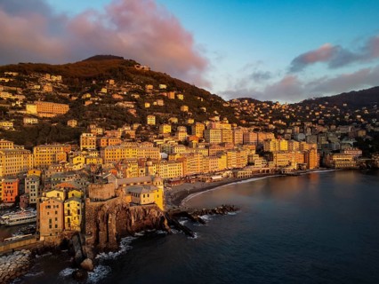 Waterfront buildings in Camogli town
