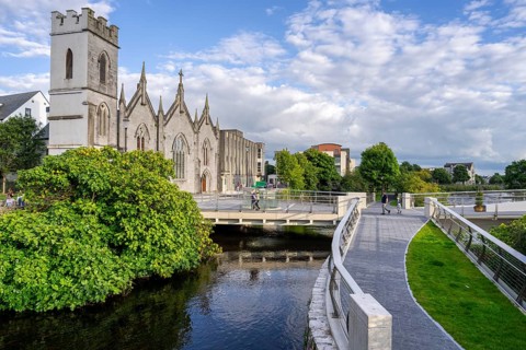 Deconsecrated Convent of Mercy Corrib River, Newtownsmith and Galway, Ireland, United Kingdom,