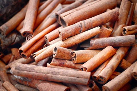 Cinnamon Sticks at a Market Stall, Dubai Souk