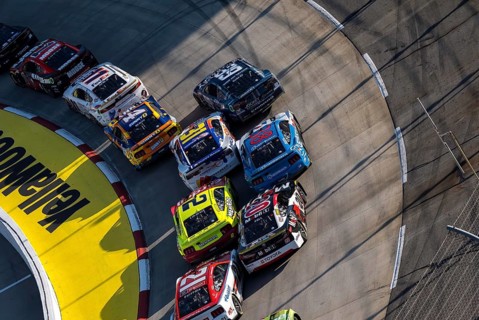 NASCAR Cup Series driver, DANIEL HEMRIC (31) of Kannapolis, NC, races through the turns during the