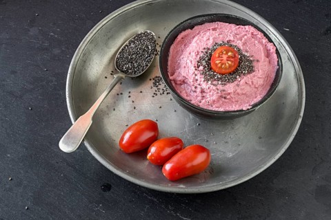 Hummus with chia seeds