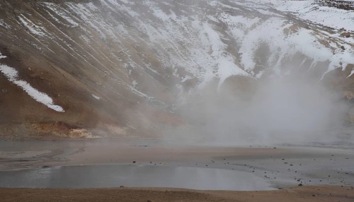 Gunnuhver Geothermal field at Reykjanes Peninsula in the island of Iceland