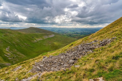 North Pennine landscape at the High Cup Nick in Cumbria, England, UK