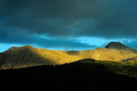 Mountain range in Val Viola, Valtellina, Lombardy, Italy, Europe