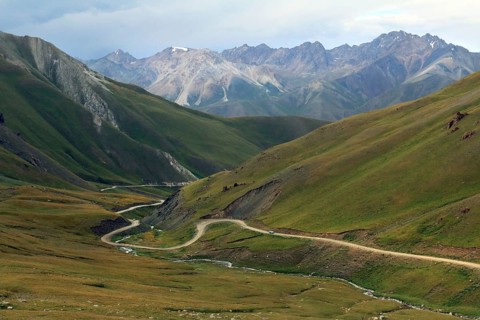 Kalmak Ashuu Pass (3446 m) between Son-Kul Lake and Keng-Suu in central Kyrgyzstan