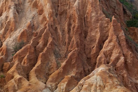 Badlands in the Albandeira beach, Lagoa, Algarve, Portugal, Europe