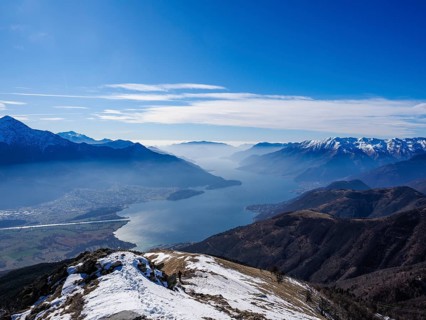 Landscape of Lake Como from mount Berlinghera