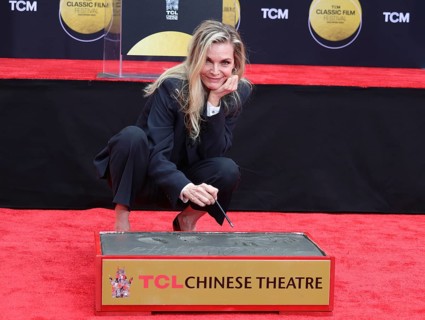 TCM Hosts Handprint And Footprint Ceremony Honoring Michelle Pfeiffer held at the TCL Chinese