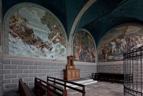 Built in 1879-80 Interior from the north-west, it is decorated with four frescoes by the Basel