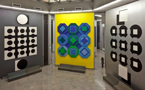 Aix en Provence, Vasarely MuseumBuilt 1973-76. op-art wall installations around 1975 v l n r Object
