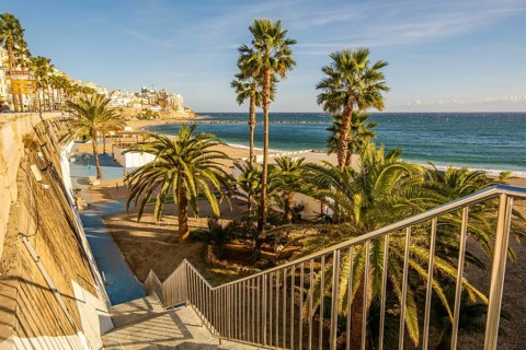 Beautiful view of Ceuta coastline captured from the historic Fortress, Ceuta in Spain, North Africa