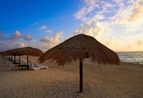 Riviera Maya sunrise in Caribbean Mayan Mexico