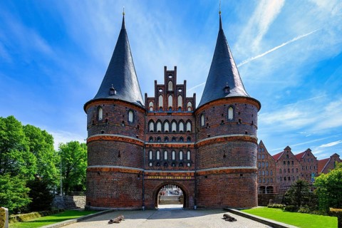 The Holstentor in Lübeck as a landmark of the city