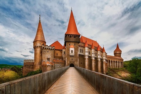 Old Gothic-Renaissance castle in Transylvania, Hunedoara, Romania Hunedoara, Romania, Europe