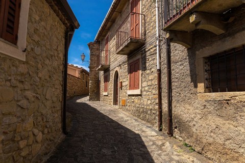 Glimpse of a typical Sicilian medieval village