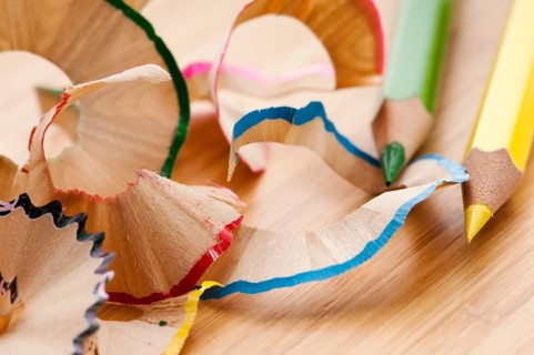 Pencils and shavings