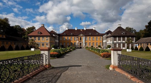 Oranienbaum Anhalt Castle ensemble from the east axial 58275 Built 1683-1705