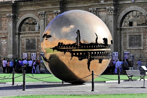 Mappa Monda, Sfera con Sfera, Globe, Palazzetto del Belvedere, Cortile della Pigna, Vatican