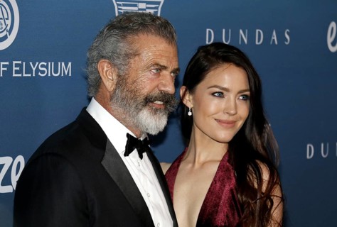 Mel Gibson and Rosalind Ross at the Art Of Elysium's 12th Annual Heaven Celebration held at the