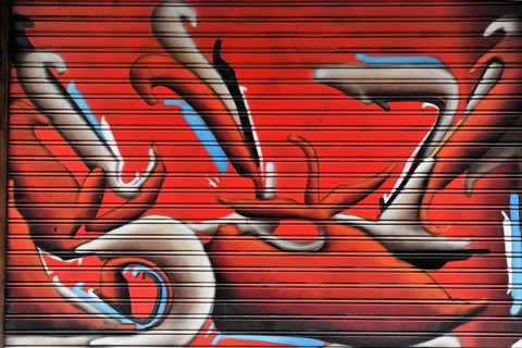 Graffiti, Gran Via, Madrid, Spain, Europe