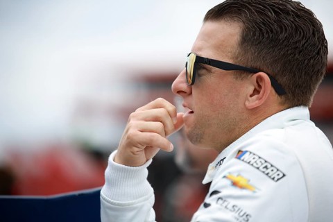 AJ Allmendinger gets ready to qualify for the Iowa Corn 350 Powered by Ethanol in Newton, IA, USA,