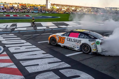 NASCAR Cup Series driver, AJ ALLMENDINGER (16), wins the Bank of Amercia ROVAL 400 at Charlotte