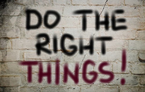 Do The Right Things Concept