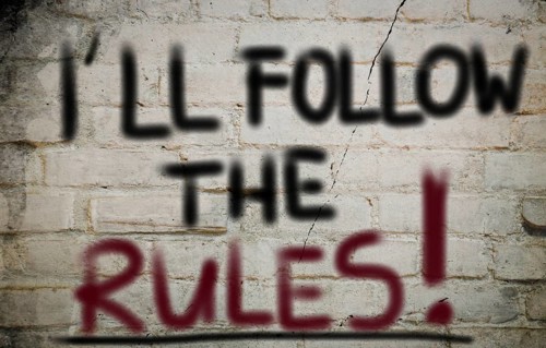 I'll Follow The Rules Concept