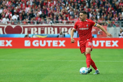 Christian Günter (SC Freiburg) at the match of the 1st FBL: 24-25: 1st FBL: 24-25: 7th Sptg. SC