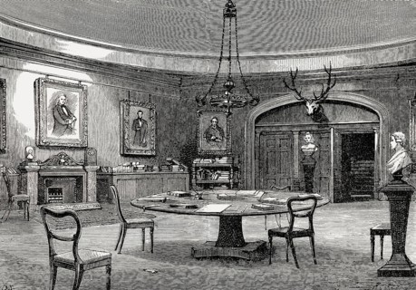 The Literary Saloon at Messers Blackwoods' etablishment, 45, Edinburgh, Scotland, 19th century