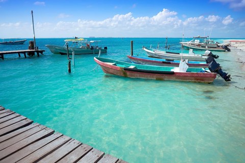 Isla Mujeres island Caribbean beach of Riviera Maya in Mexico