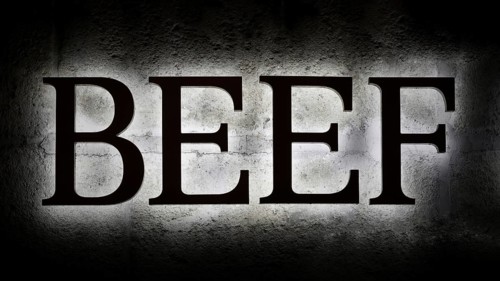 Luminous lettering Beef