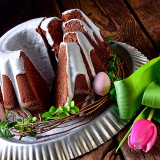 Delicious chocolate spring cake