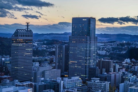 Streets of Miyagi Prefecture and Sendai (from the observatory of the AER). Shooting Location: