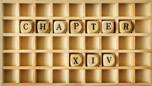 An image of a wooden game with the word chapter fourteen